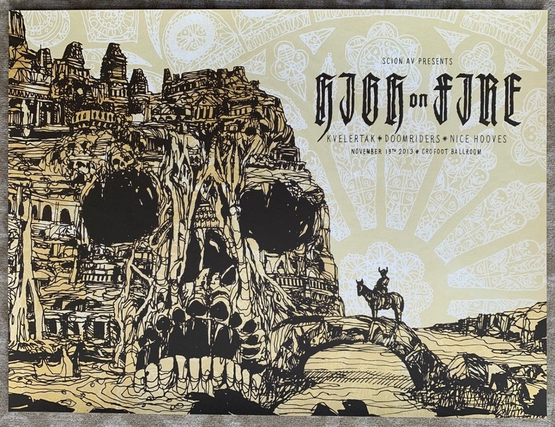 HIGH ON FIRE Kvelertak SLEEP Stoner Metal Concert 2013 S/N SCREEN PRINT Poster