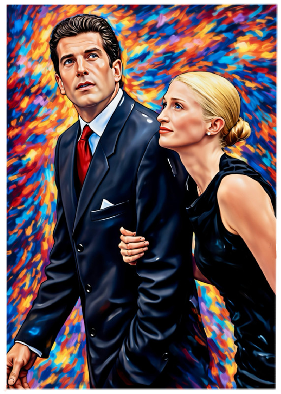 JOHN F KENNEDY JR & CAROLYN BESSETTE * Novelty * POLITICS * Art Card * ATC ACEO