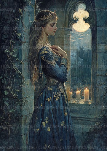 Guinevere Art Print Arthurian Legend Medieval Lady of Camelot Medieval AH25