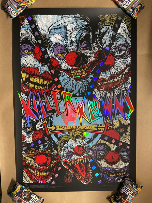 Killer Klowns From Outer Space FOIL Screen Print Poster #57/65 Rhys Cooper