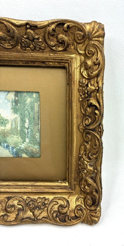 Vintage Monet Garden at Argenteuil Framed Mini Print Gold Baroque Wall Art Decor gallery