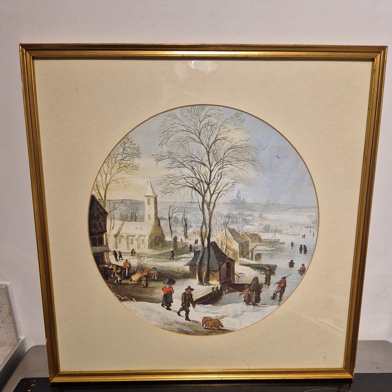 Jodocus de Momper The Four Seasons – WINTER 12.5″ x12.5″ Framed-1965