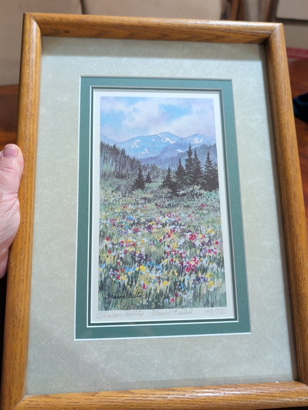 Flower Field Signed And Numbered Watercolor Print By Sharon Hults-Beautiful