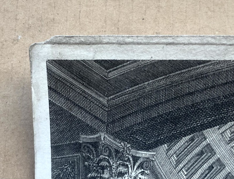 Pantheon Rome Inside Engraving Etching N.J.B. de Poilly gallery