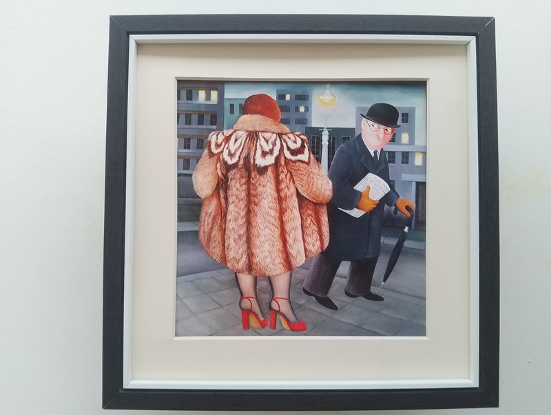 Beryl Cook – ‘My Fur Coat’ print FRAMED