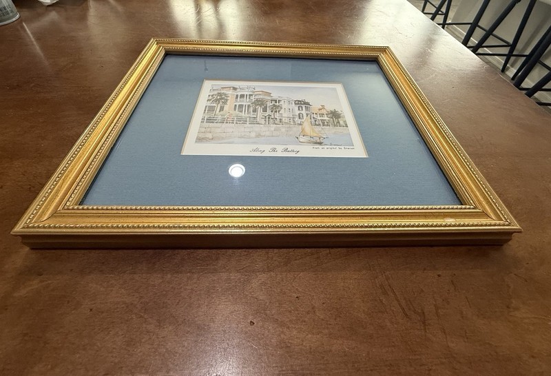 Charleston SC “Along The Battery” Framed Print From An Original By Emerson gallery