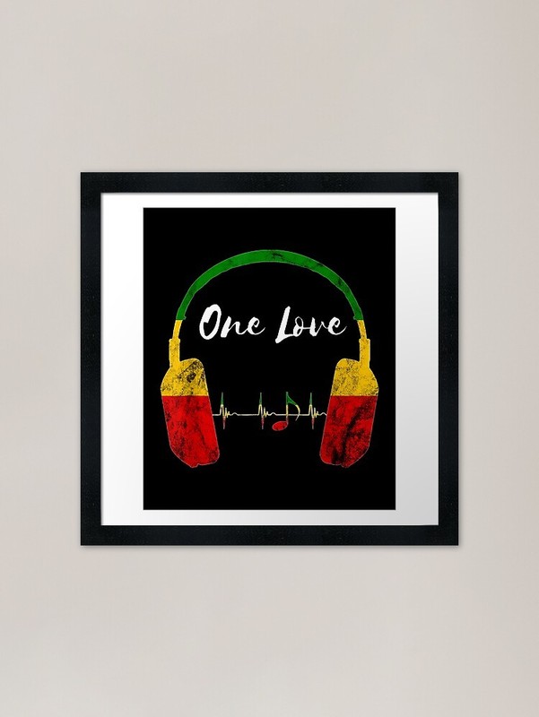 Headsheat Peace Love Song Simbol Fr Framed Wall Art Poster Canvas Print Picture