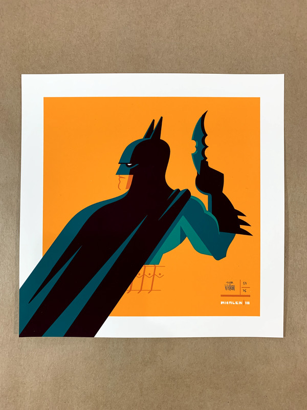 Knight’d by Tom Whalen xx/75 Batman 8” x 8” inches