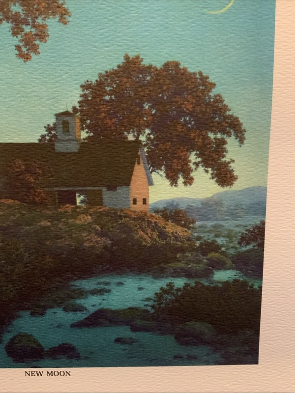 Maxfield Parrish’s “New Moon” - Unframed Commemorative Print 12”x 16” 1966 Mint gallery