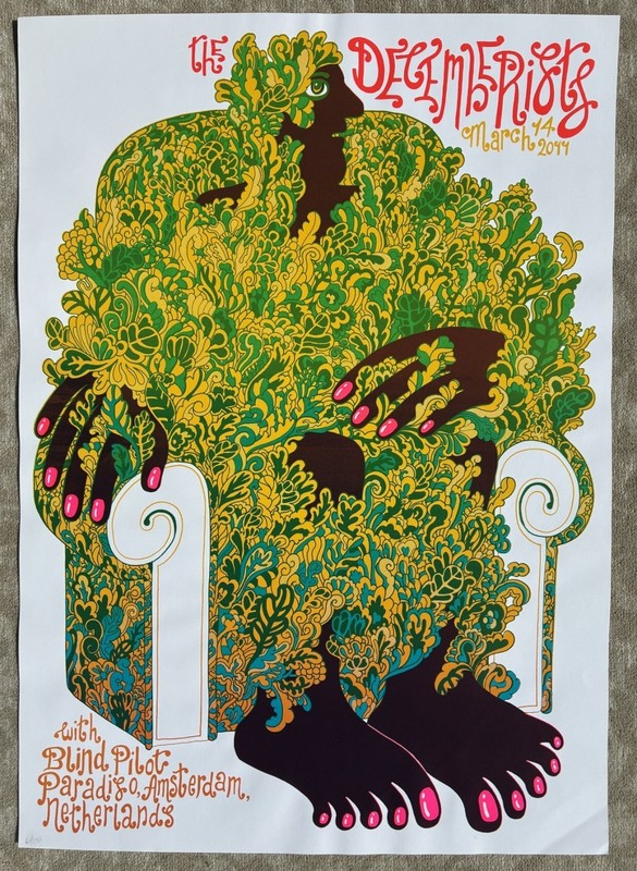 Decemberists 2011 Amsterdam Indie Folk Rock Concert Limited SCREEN PRINT POSTER