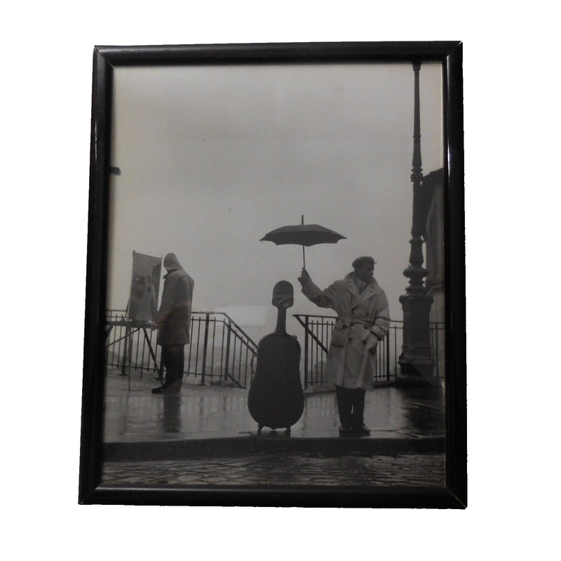 N24.82 Photography Art Black White Paper 24 X 30 Cm Wood Frame Glass