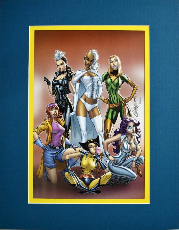 UNCANNY X-MEN #8 VARIANT Cover Art PRINT Pro Matted J Scott Campbell Storm Femme