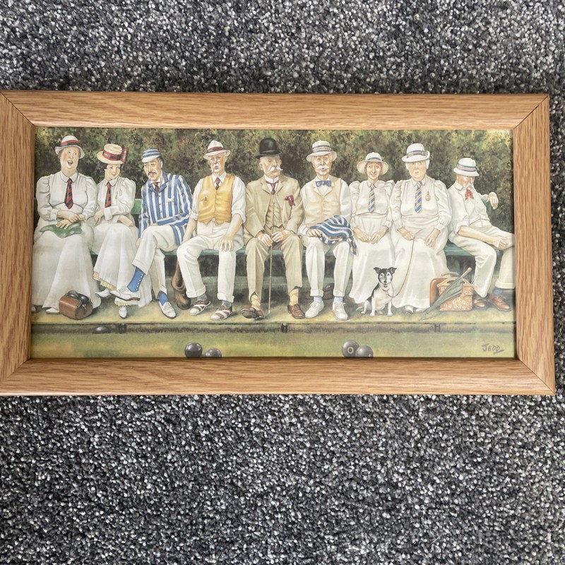 Framed Print, Bowls – Nine Ends Down By Jedd 35cm x 19cm
