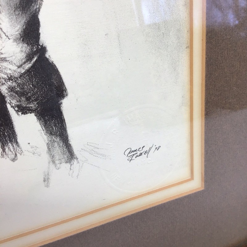 James Russell New Orleans Pencil Print 1978 Matted Signed Embossed JR Imagery gallery