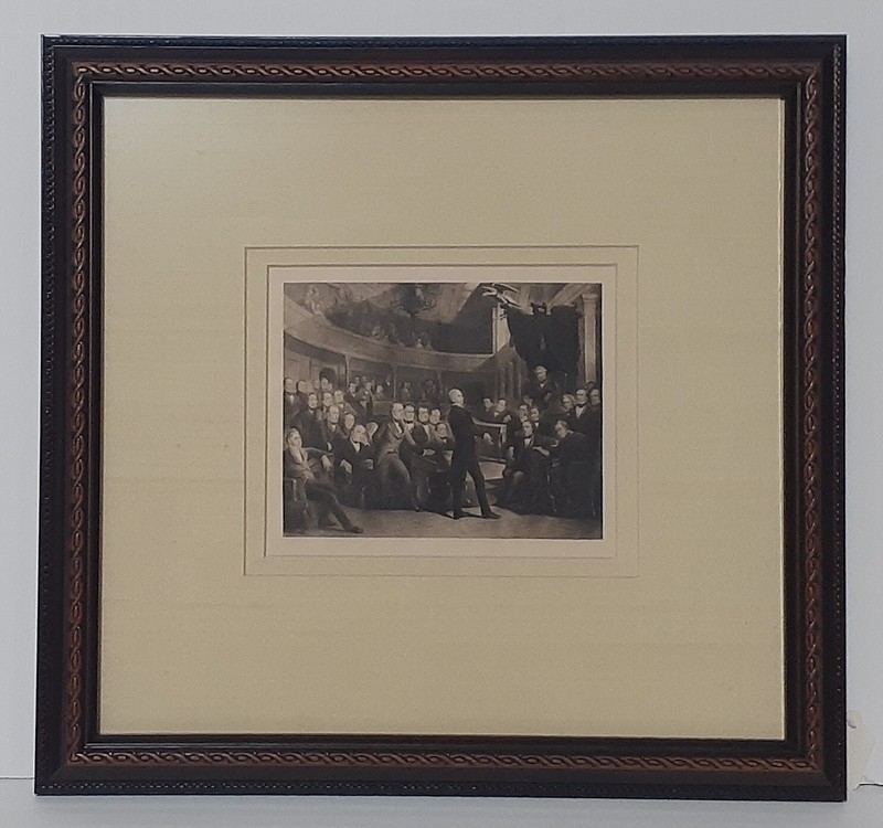 Unknow Artist "Halls of Congress" Framed Print Brown 13" x 12.5"