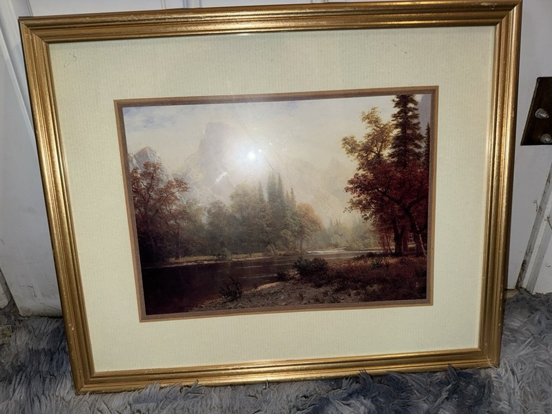 18×22” “Half Dome Yosemite” Canvas Print By Albert Bierstadt