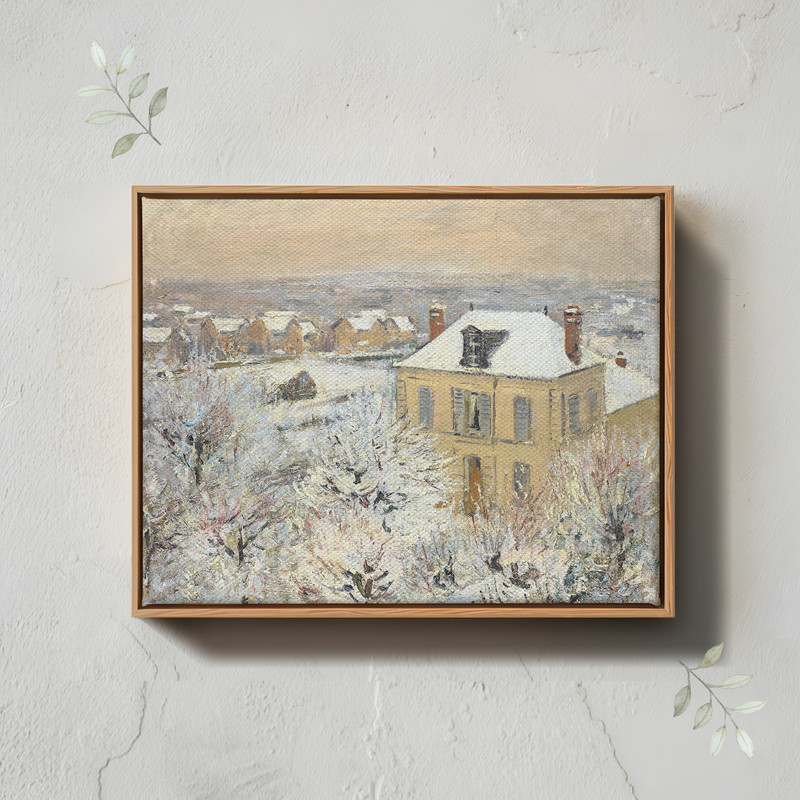 House in Winter 1911 Vintage Painting Giclee Fine Art Canvas Print