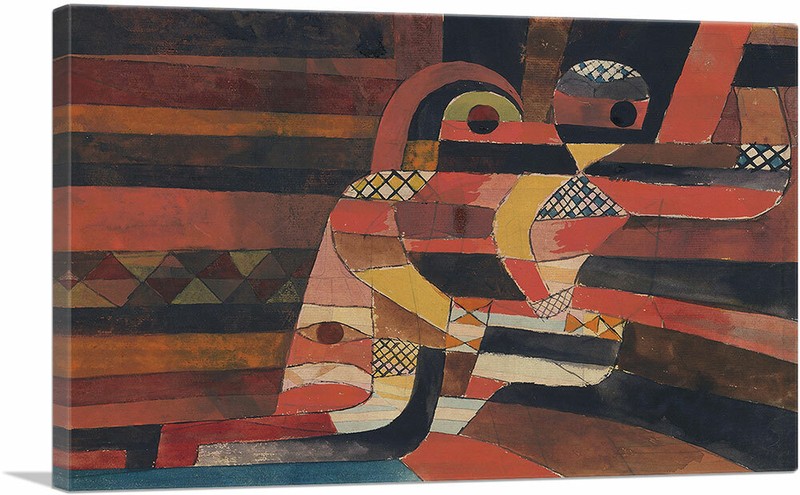 ARTCANVAS Lovers 1920 Canvas Art Print by Paul Klee