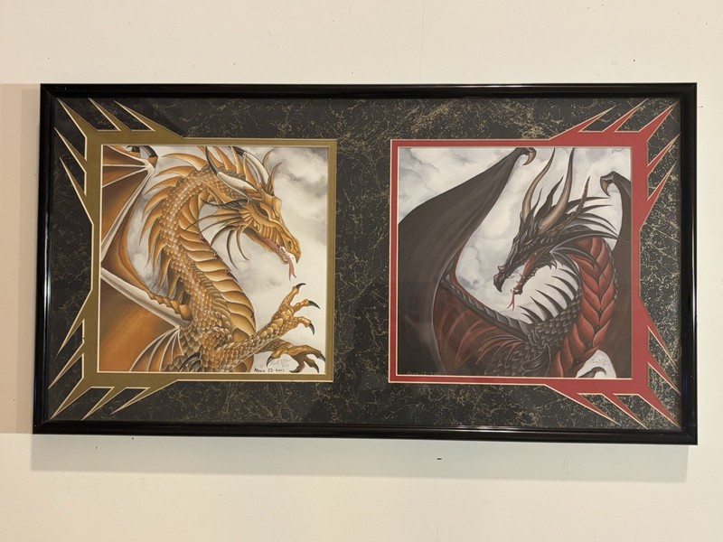 Nene Thomas Mythological Dragon Prints Fantasy Art Signed Framed Matted Numbered