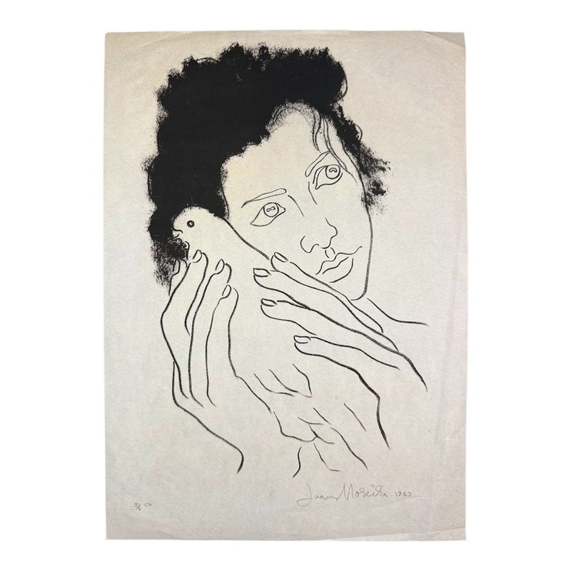 JUAN MOREIRA. Engraved. Lithography / paper. Cuban Art. Contemporary Art