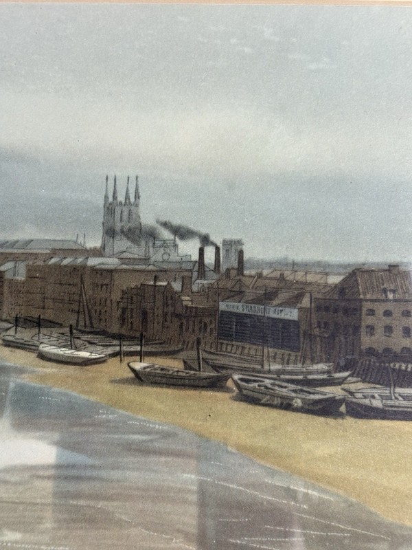 Thomas Shotter Boys 1842 hand-coloured lithograph - London from Southwark gallery