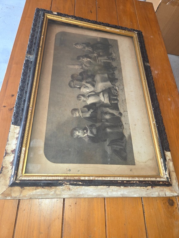 Antique Lithograph Engraving" The Frown" W. D. Taylor, E. Bicknell, T. W.Norman gallery