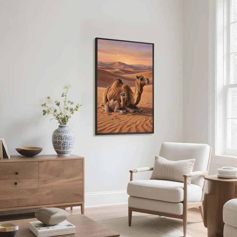 Desert Sunset Camels Wall Art Canvas Oil Paintings Reproduction gallery