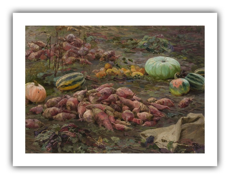 Maria Klass-Kazanowska : «Still Life – Beets and Pumpkins» – Fine Art Print
