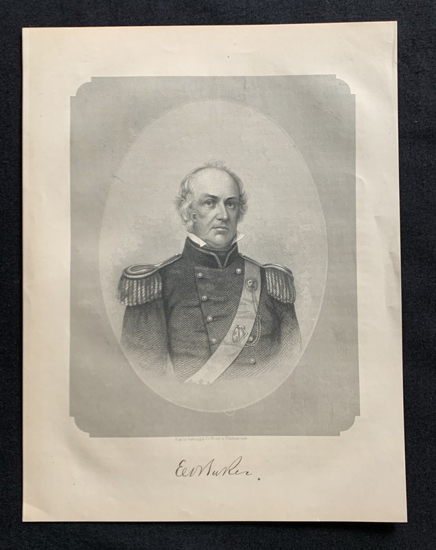 steel engraving Baker Edward Dickinson Colonel Senator Balls Bluff America 250