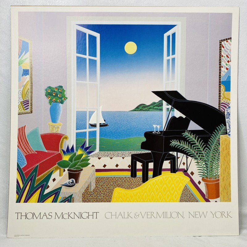 Thomas McKnight Barbados Chalk & Vermilion New York 1989 Art Print Poster 26x26