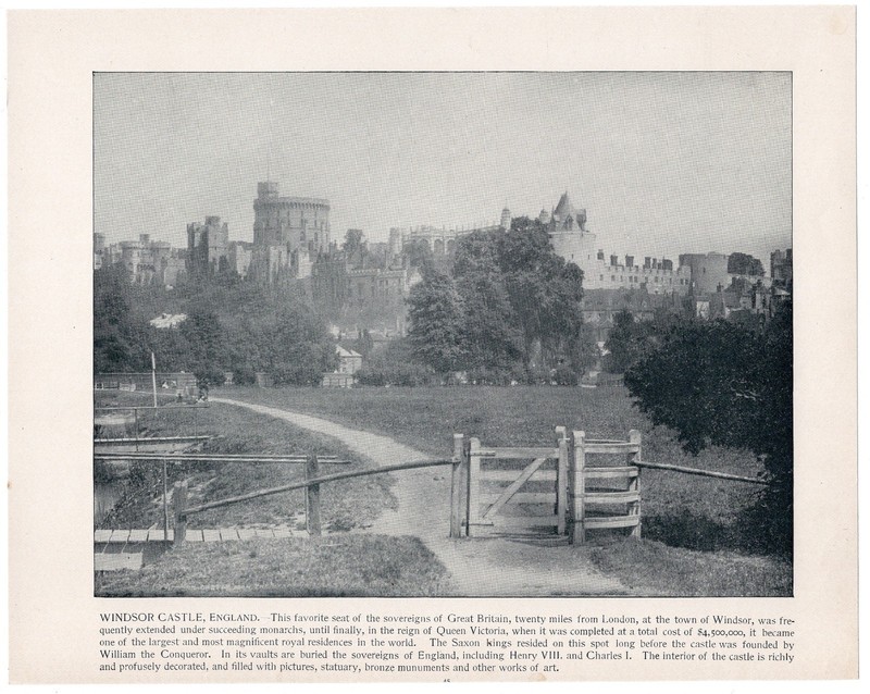 Windsor Castle Royal Residence and Grounds, England 1892 Antique Print gallery