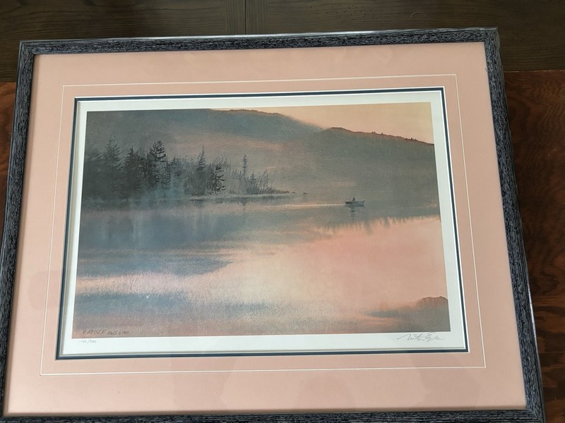 Nita Engle Fishermen At Dawn Print. 1987 Signed Numbered 140/950. Framed. Nice! gallery