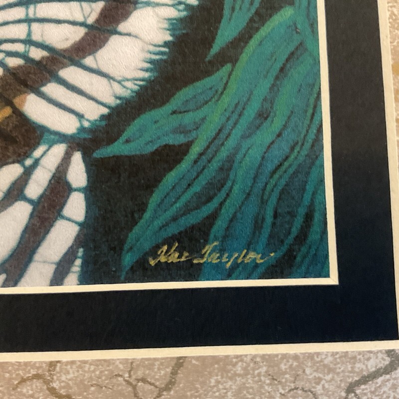 Kae Taylor TIGER Batik Art Print w/ 8"x10" Mat Signed & Numbered #52/450 gallery