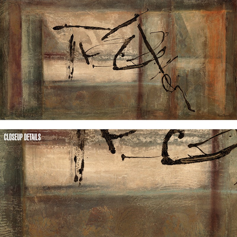 48W"x24H" SMOOTH TRANSITION I by KATI ROBERTS - SOFT BLOCKS COLOR SWIRLS CANVAS