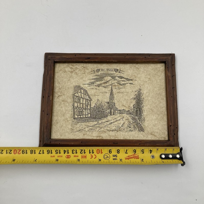 Alt-Wahn Germany Church Scene Vintage Framed Print 13x17cm Rustic Wood Frame gallery