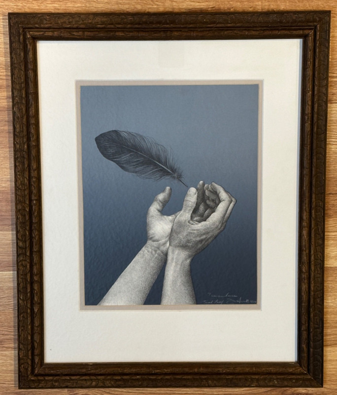 FRANK HOWELL «TRANSCENDENCE» 1984 HAND SIGNED ARTIST PROOF ORIGINAL LITHOGRAPH