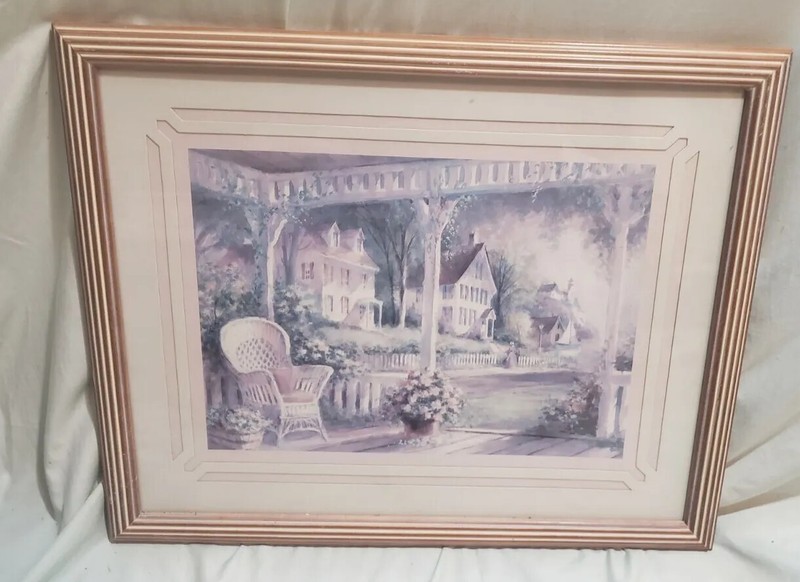 Southern Porch Scene by House of Lloyd #290878 Matted & Framed Art Print 22×18