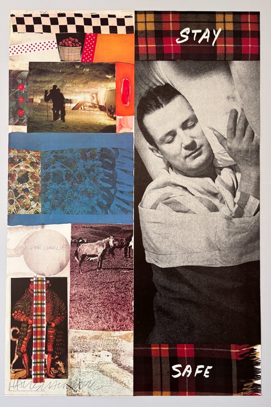 RUSCHA / RAUSCHENBERG «Stay Safe» Double SIGNED and INSCRIBED Poster (1978)