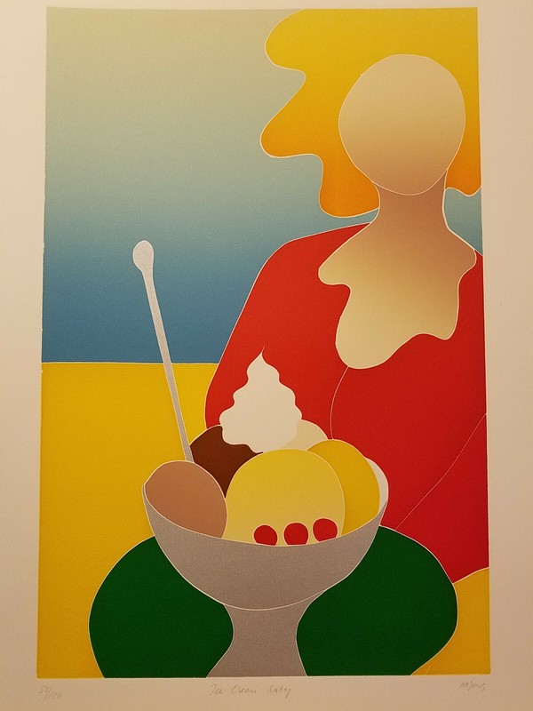 Ice Cream Lady by Thom De Jong (70s 80s Dutch NYC Artist) Desert