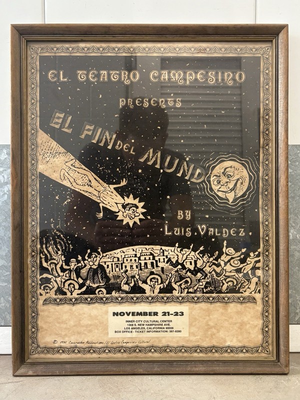 🔥 Rare 1975 Mexican CHICANO Fin Del Mundo LUIS VALDES Teatro Campesino Poster