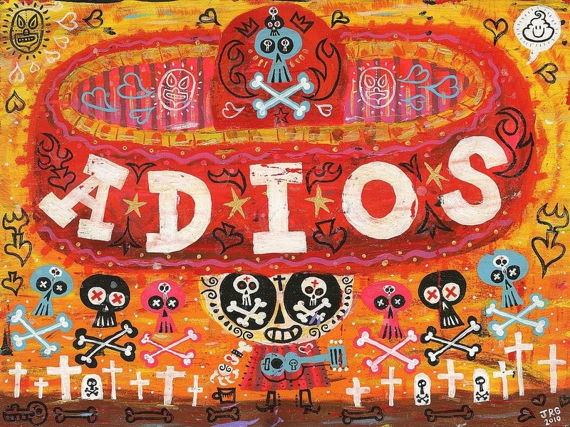 Adios Amigos by Jorge R. Gutierrez 13x 9 1/2 in. Paper Size New Unframed