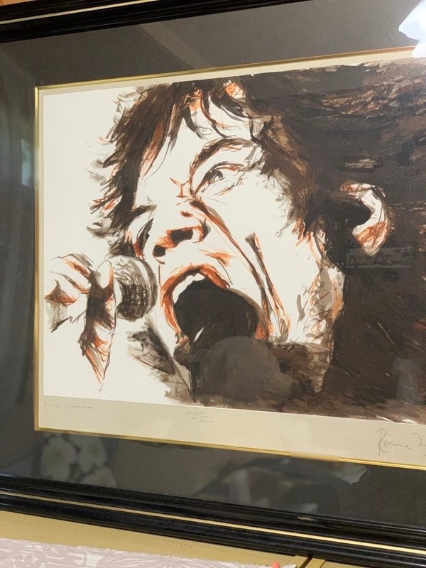 Ronnie Wood Signed Mick voodoo AP Serigraph Silkscreen Print Art Rolling Stones