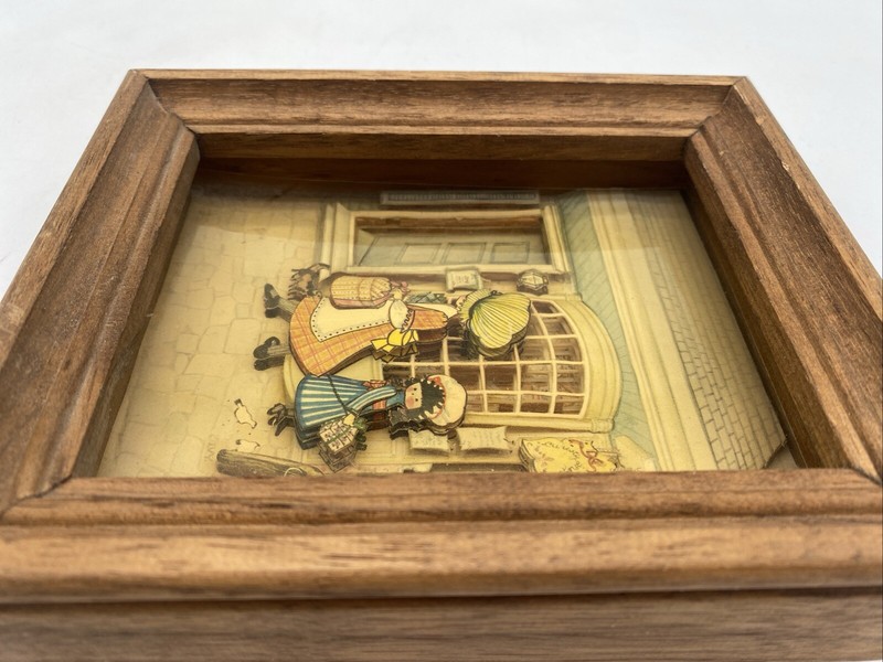 Adorable IVY Hand Cut Paper Framed 3D Shadow Box Art-Holly Hobbie Style Shopping gallery