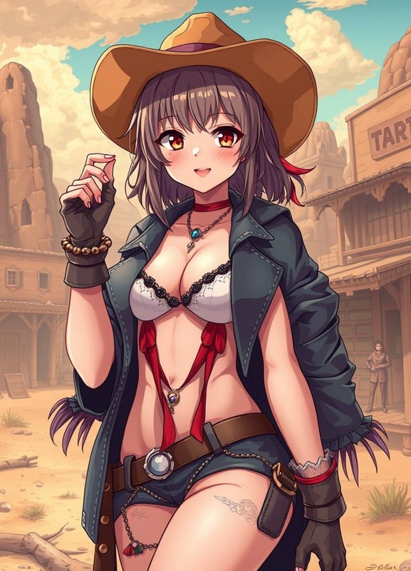 Female Cute Fantasy WEIRD WEST Anime WAIFU 4×6 Print – Fantasy Art 030526-28
