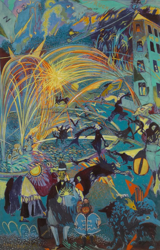 Léon Spilliaert – Feu d’Artifice, Le Cirque (1927) – 17″ x 22″ Fine Art Print