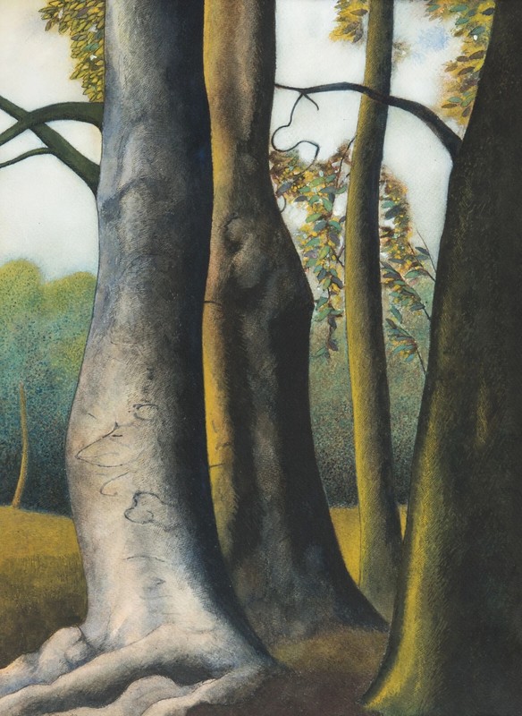 Léon Spilliaert – Trees (1945) Landscape Tree Trunks – 17″ x 22″ Fine Art Print