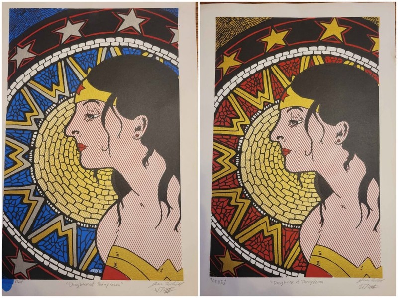 Set of 2 Wonder Woman Art prints