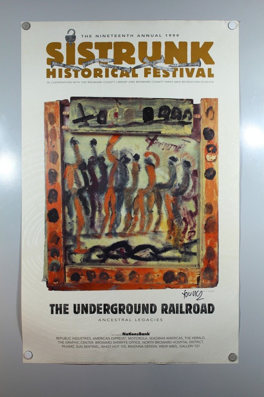 Purvis Young SIGNED Poster-Underground Railroad Ancestral Legacies (A04-C11)