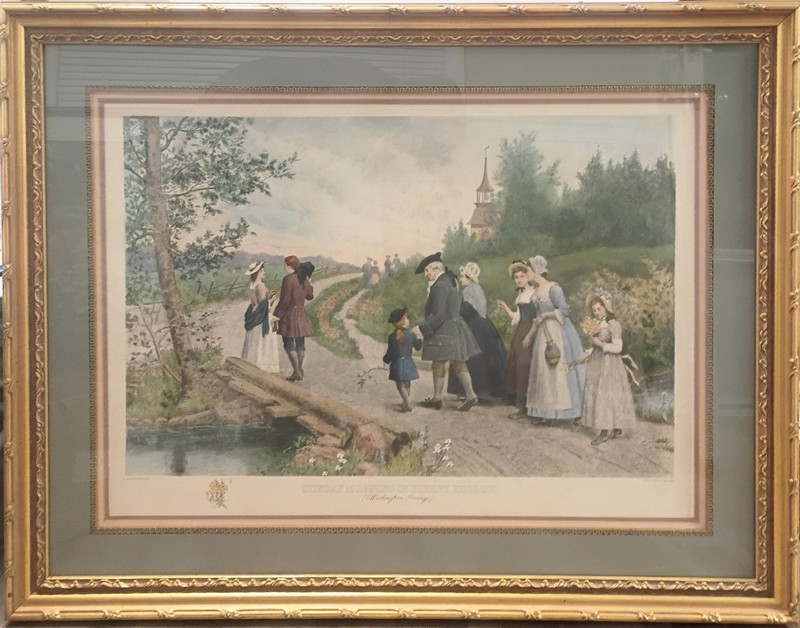 VTG Sunday Morning In Sleepy Hollow Washington Irving Prof. Framed Print 44×33