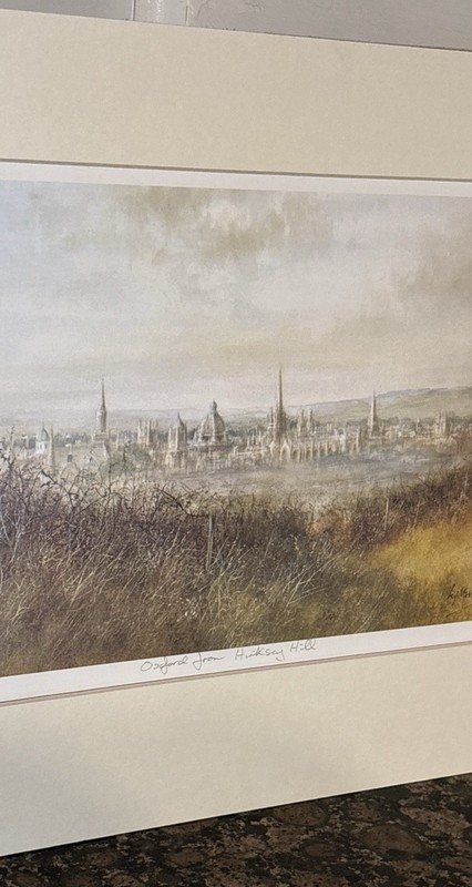 Ken Messer Oxford From Hinksey Hill Signed Print England Landscape Art gallery